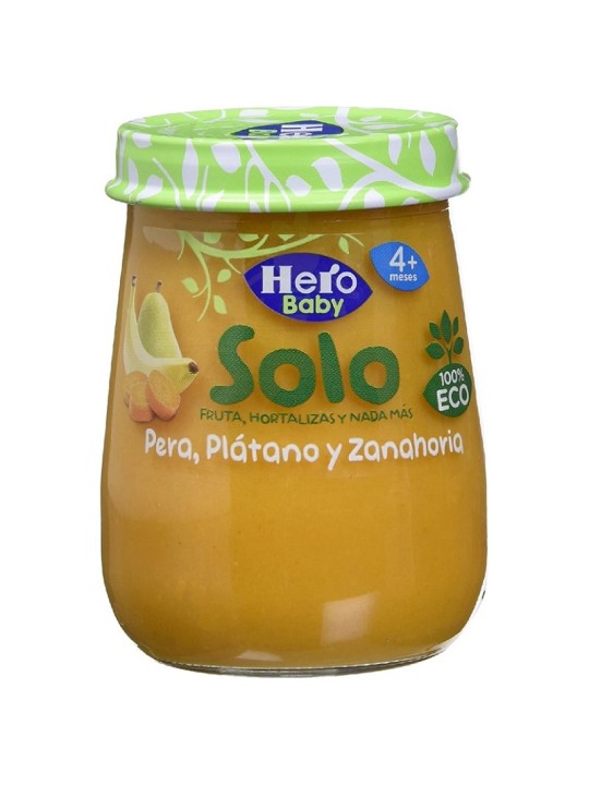 Hero Baby Solo Tarrito Eco Pera Plátano y Zanahoria 120 gr