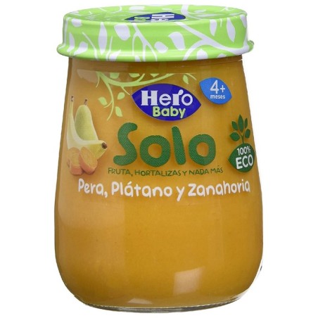 Hero Baby Solo Tarrito Eco Pera Plátano y Zanahoria 120 gr