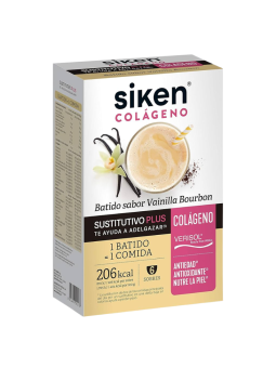 Siken sustitutivo colageno batido 6 sobres 50g sabor vainilla bourbon
