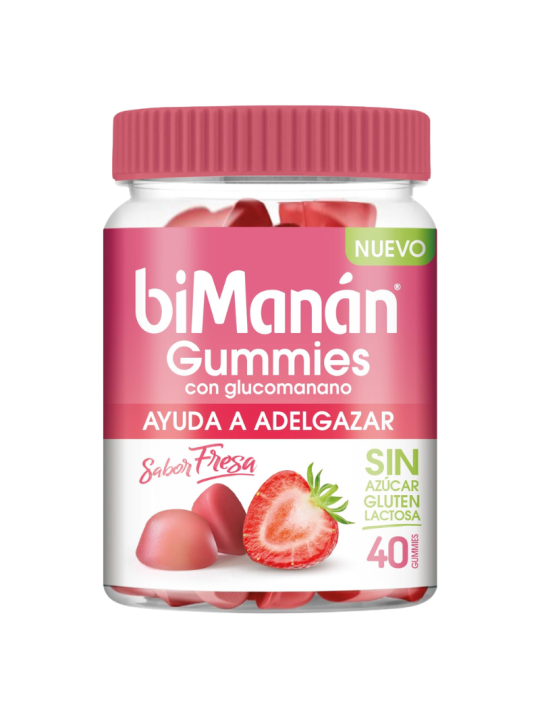 Bimanan gummies glucomanano sabor fresa 40 unidades