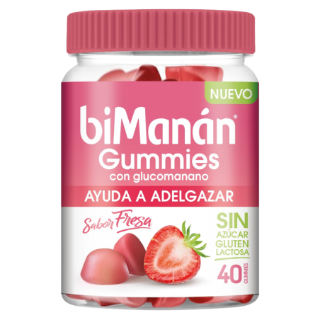 Bimanan gummies glucomanano sabor fresa 40 unidades