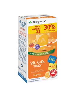 Arkopharma vitamina C + D3 1000 40 comprimidos efervescentes pack