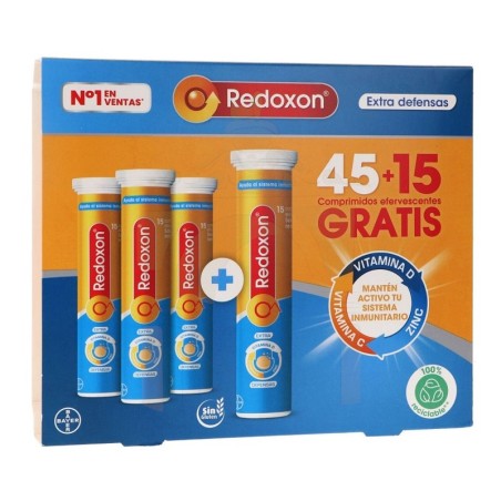 Redoxon sabor naranja 45 + 15 comprimidos efervescentes