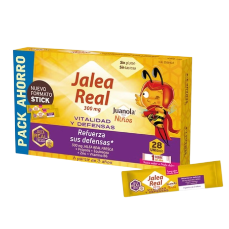 Juanola Jalea Real Niños Vitalidad y Defensas 28 Sticks