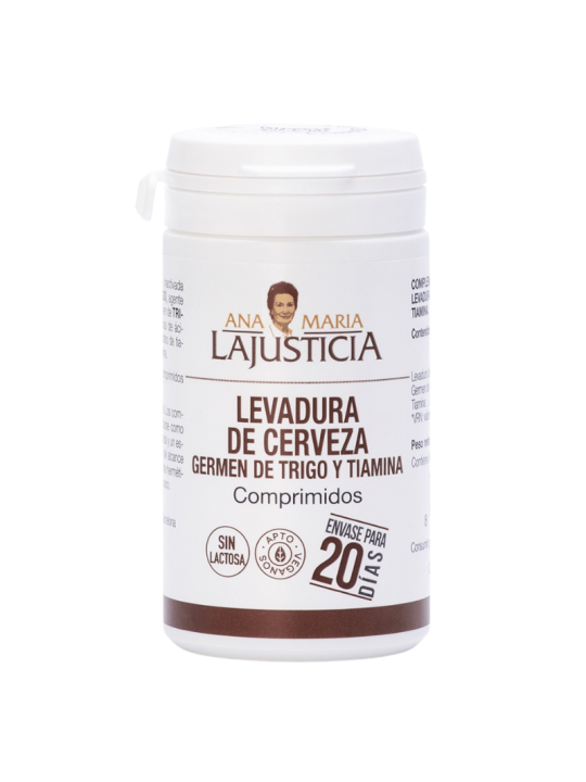 Lajusticia levadura de cerveza, germen de trigo y tiamina 80 comprimidos