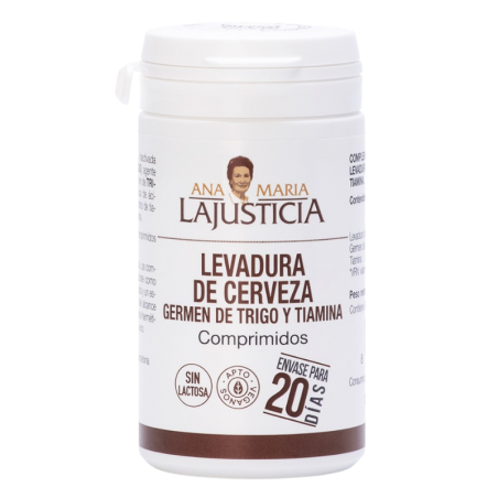 Lajusticia levadura de cerveza, germen de trigo y tiamina 80 comprimidos