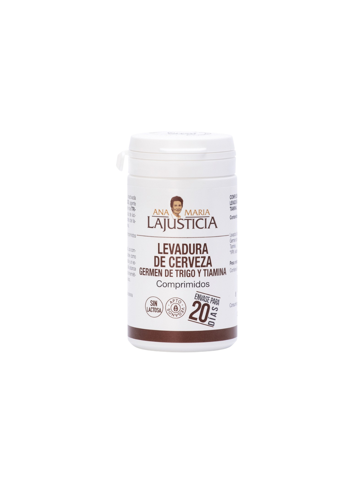 Lajusticia levadura de cerveza, germen de trigo y tiamina 80 comprimidos