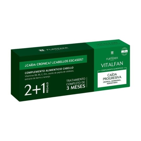 Rene Furterer Vitalfan anticaída caída progresiva 30 cápsulas 3 cajas