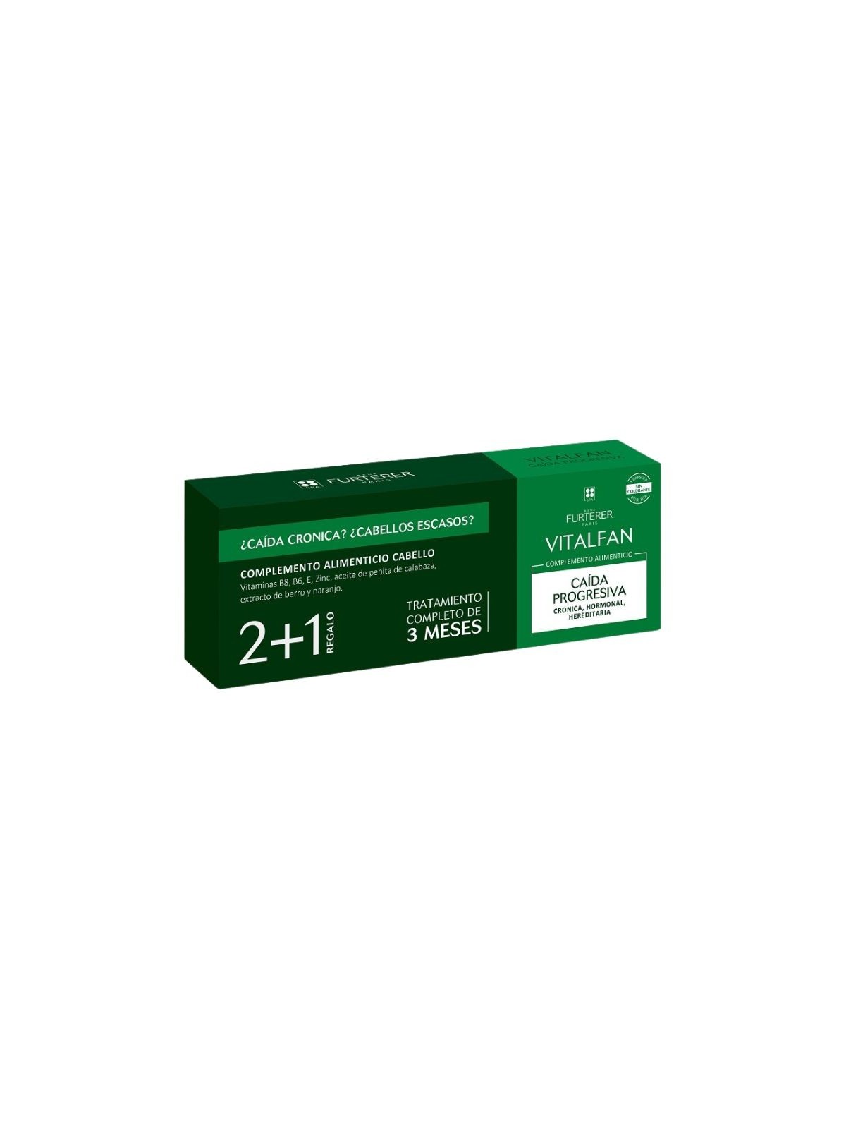 Rene Furterer Vitalfan anticaída caída progresiva 30 cápsulas 3 cajas