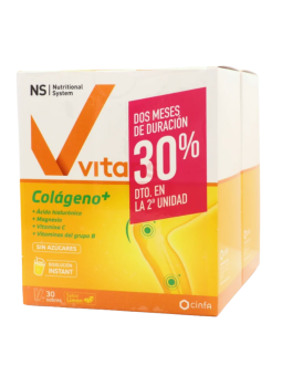 NS vitans duplo colágeno + limón 30 sobres 2ª unidad 30% dto