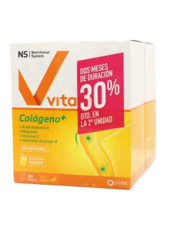 NS vitans duplo colágeno + limón 30 sobres 2ª unidad 30% dto