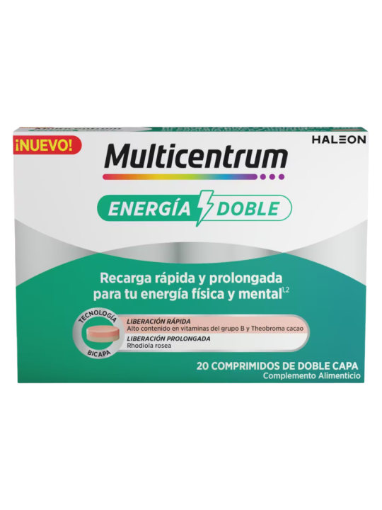 Multicentrum Energia doble 20 comprimidos