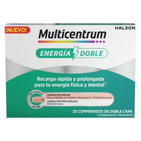 Multicentrum Energia doble 20 comprimidos