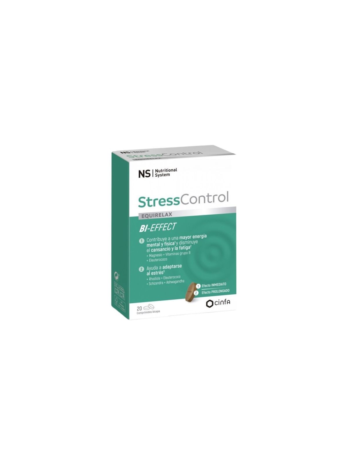 NS equirelax stresscontrol Bi-effect 20 comprimidos bicapa
