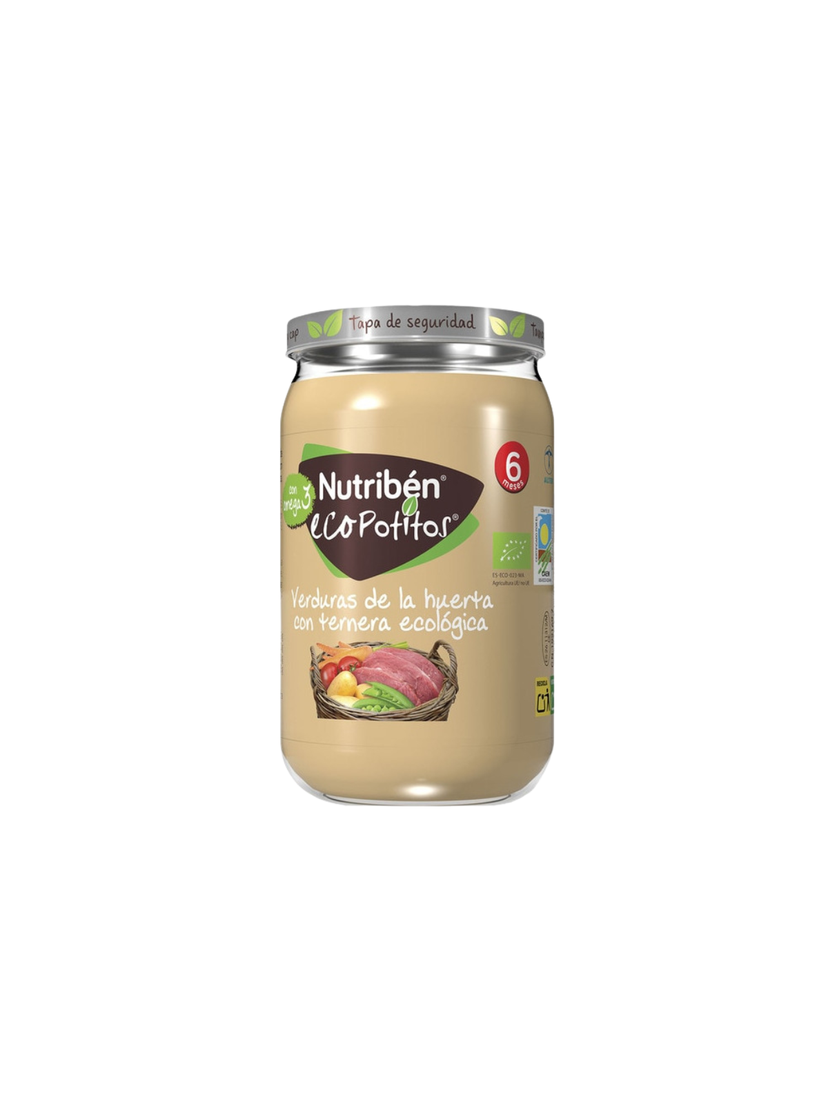 Nutriben ecopotitos verduras de la huerta con ternera ecológica 235 g