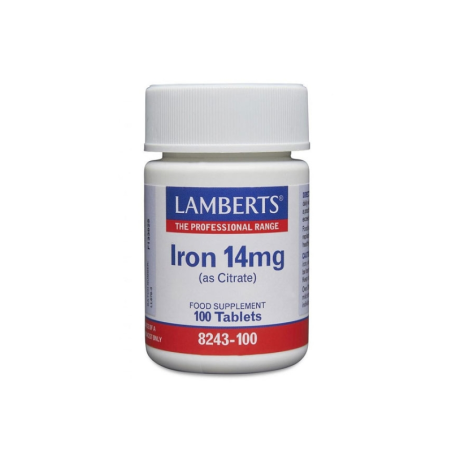 Iron 14 mg (hierro) 100 tablets Lamberts