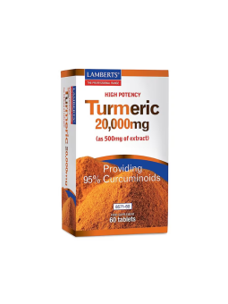 Cúrcuma turmeric 20.000 ( antes 10.000mg pero trae misma cantidad de cúrcuma) 60 cap Lamberts