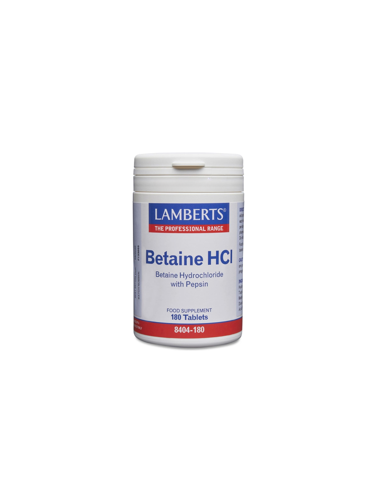 Betaina HCL 324 MG/5 MG pepsin 180 comp Lamberts