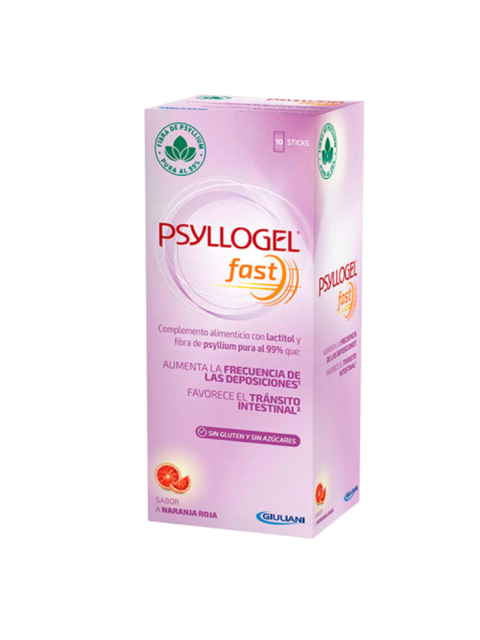Psyllogel fast 10 sticks 14,7g sabor naranja roja