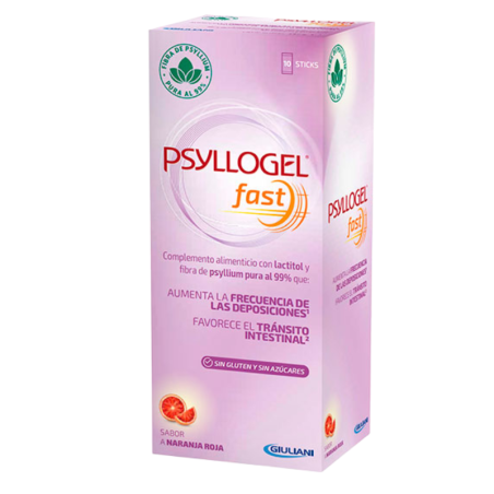 Psyllogel fast 10 sticks 14,7g sabor naranja roja