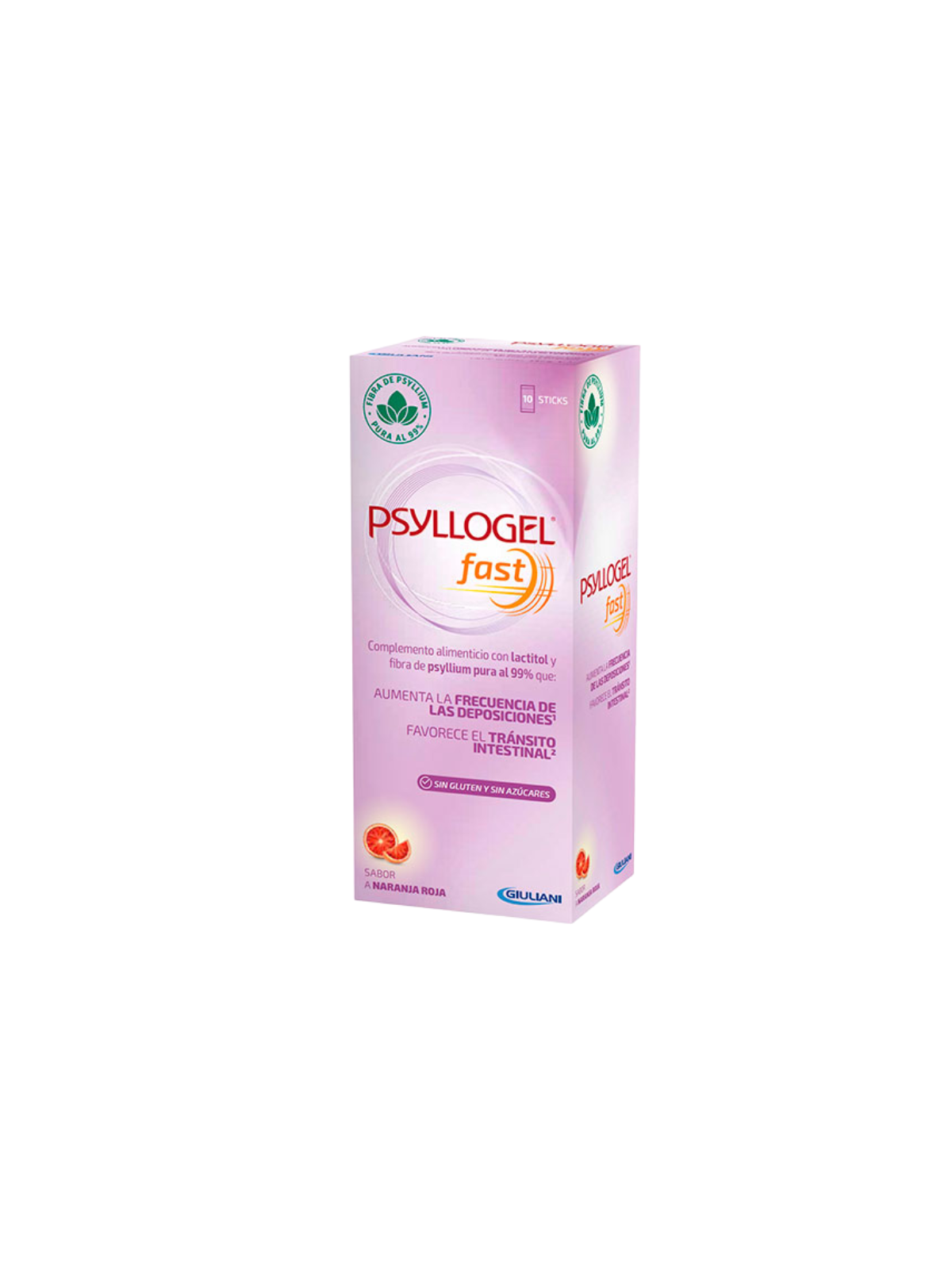 Psyllogel fast 10 sticks 14,7g sabor naranja roja