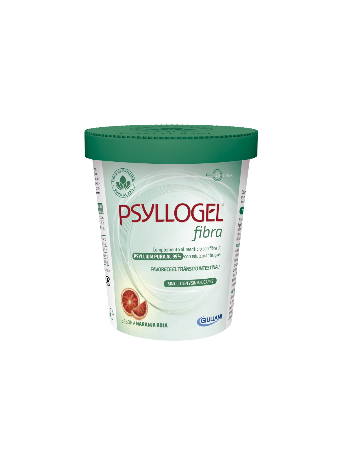 Psyllogel fibra 170g sabor naranja roja