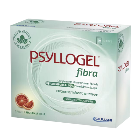 Psyllogel fibra 20 sobres 4,3g sabor naranja roja
