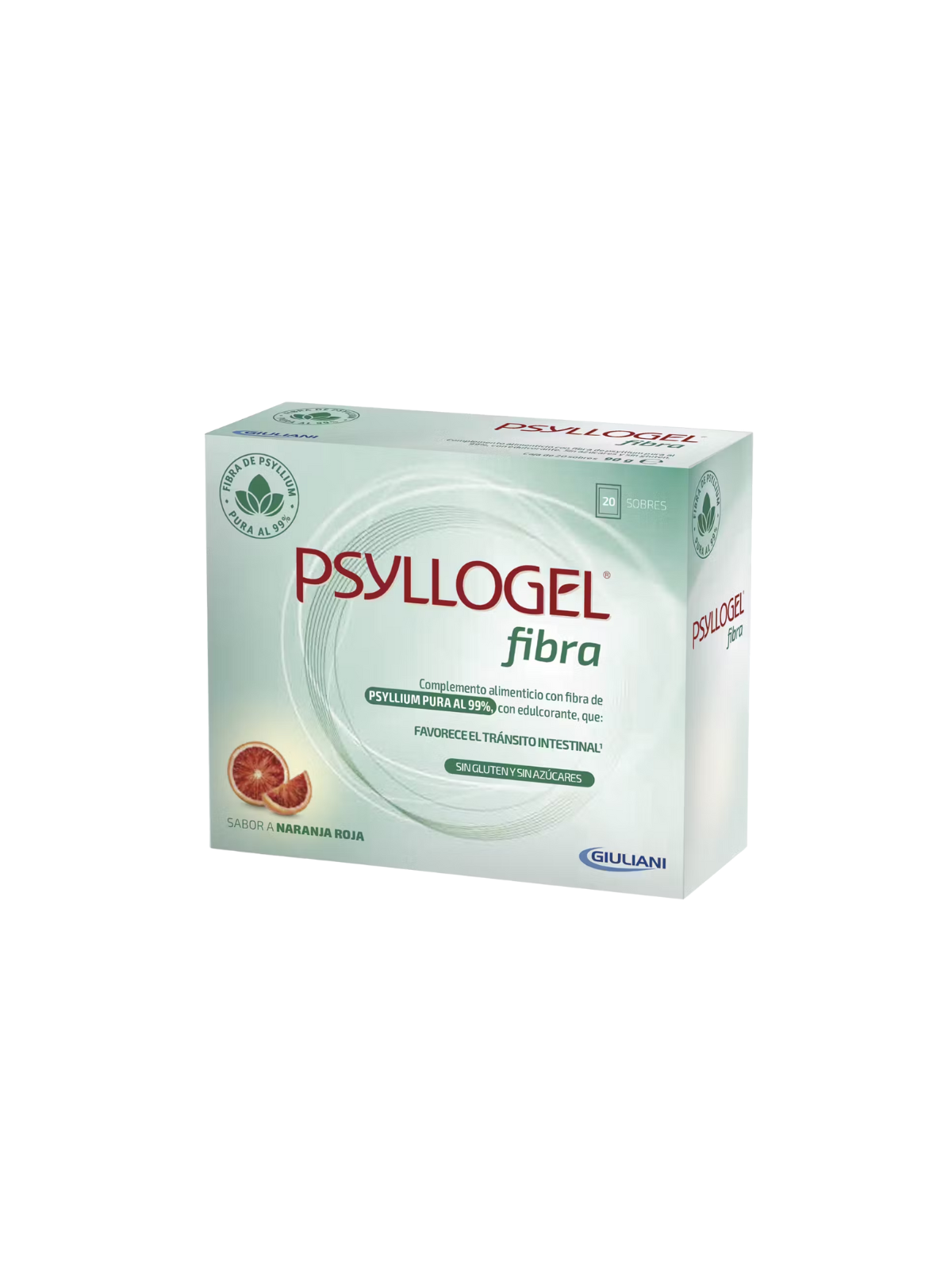 Psyllogel fibra 20 sobres 4,3g sabor naranja roja
