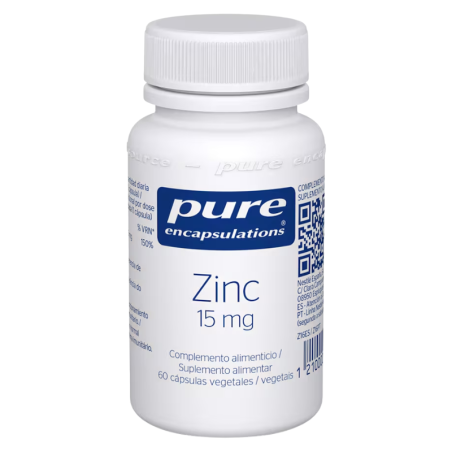 Pure encapsulations zinc 15mg 60 capsulas
