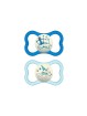 MAM air night chupete silicona azul 6+m pack doble