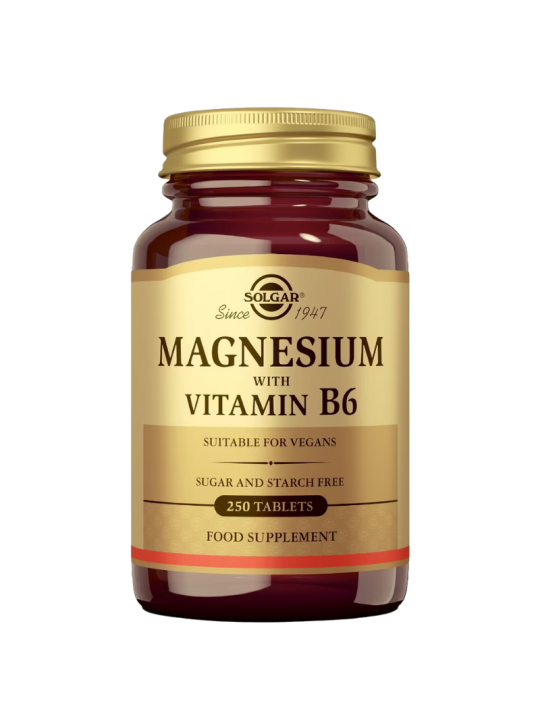 Solgar magnesio con vitamina B6 250 comprimidos