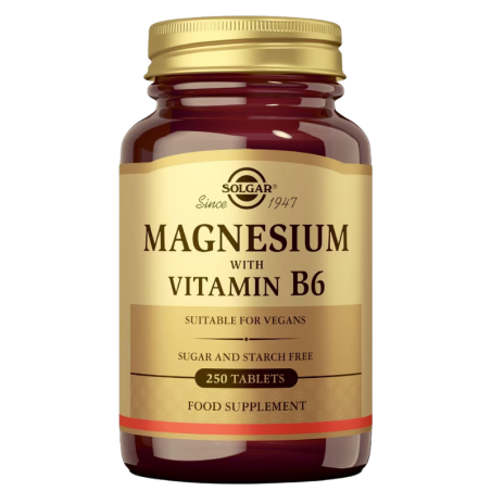 Solgar magnesio con vitamina B6 250 comprimidos