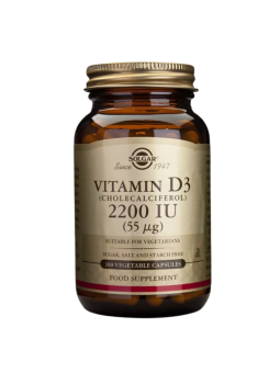 Solgar vitamina D3 colecalciferol 2200 UI 100 capsulas vegetales