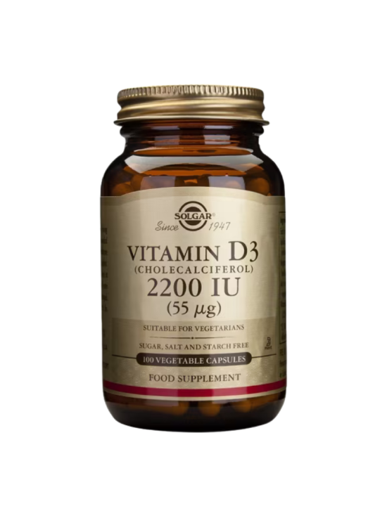 Solgar vitamina D3 colecalciferol 2200 UI 100 capsulas vegetales