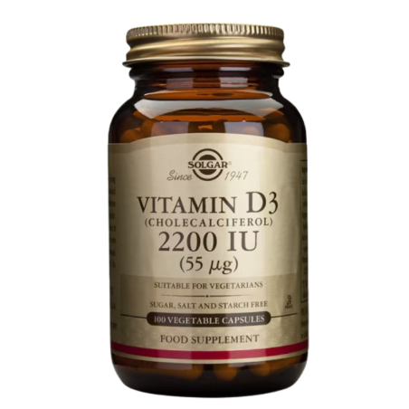Solgar vitamina D3 colecalciferol 2200 UI 100 capsulas vegetales