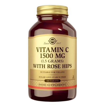 Solgar rose hips C 1500mg vitamina c con escaramujo 180 comprimidos