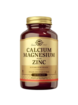 Solgar calcio y magnesio con zinc 100 comprimidos