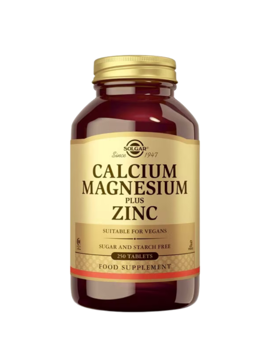 Solgar calcio y magnesio con zinc 250 comprimidos
