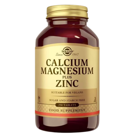 Solgar calcio y magnesio con zinc 250 comprimidos