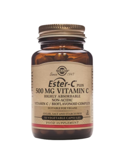 Solgar ester C plus vitamin C bioflavonoides citricos complex 50 capsulas vegetales