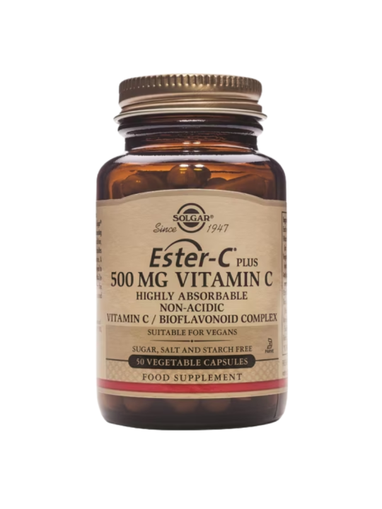 Solgar ester C plus vitamin C bioflavonoides citricos complex 50 capsulas vegetales