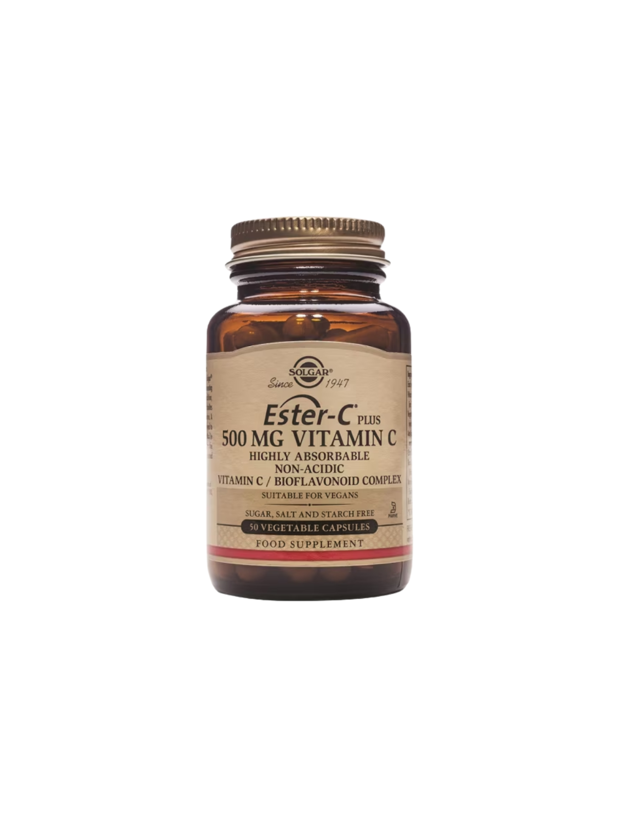 Solgar ester C plus vitamin C bioflavonoides citricos complex 50 capsulas vegetales