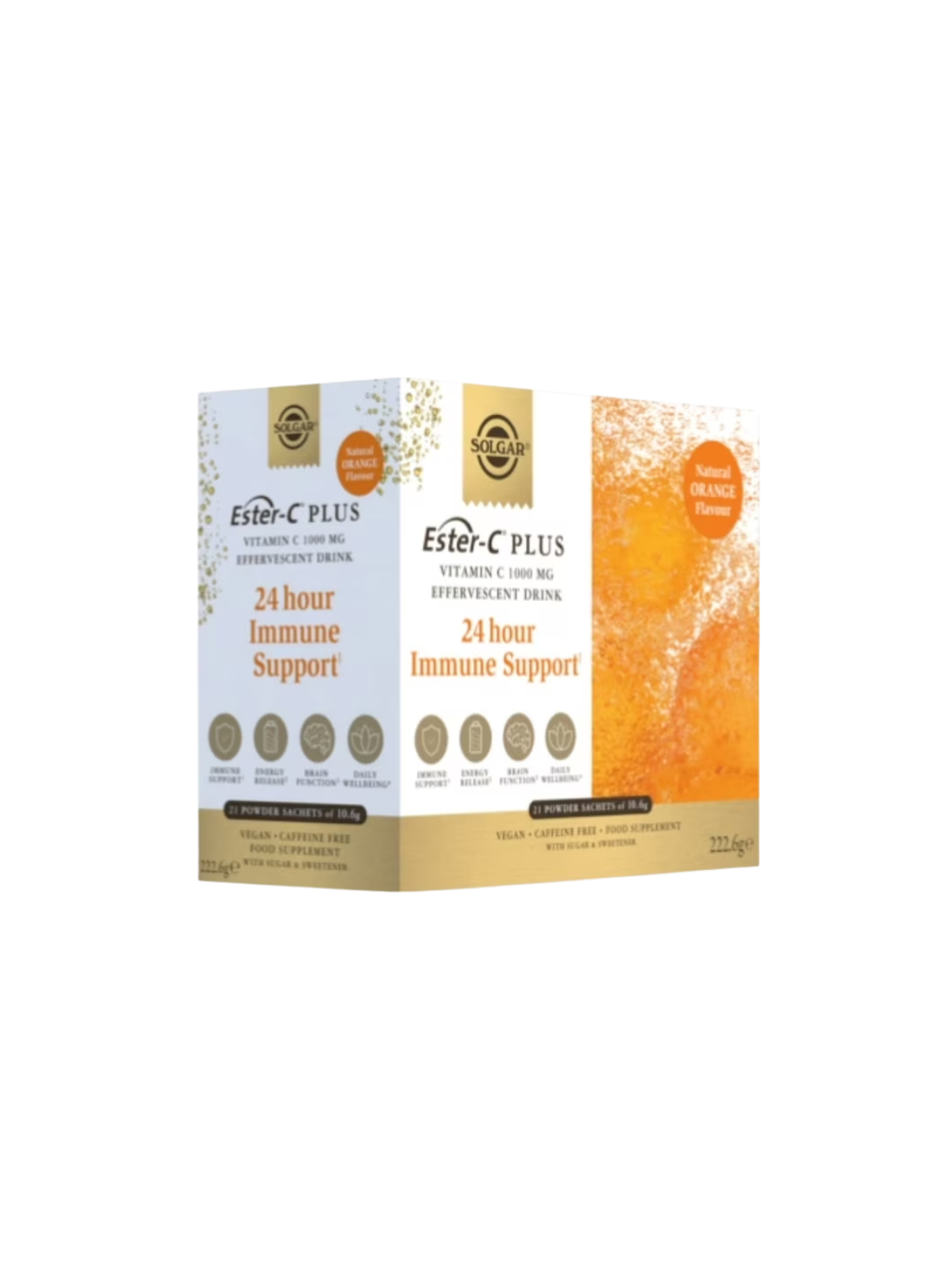 Solgar ester C plus vitamin C 21 sobress 10,6g sabor naranja
