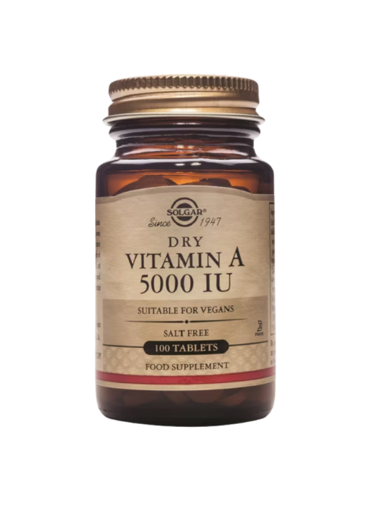 Solgar vitamina A seca 5000 UI 100 comprimidos
