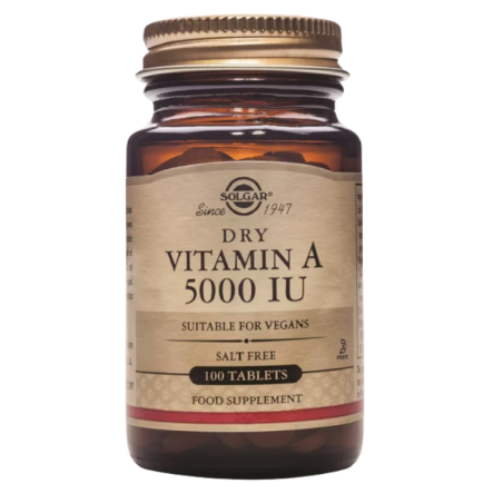 Solgar vitamina A seca 5000 UI 100 comprimidos