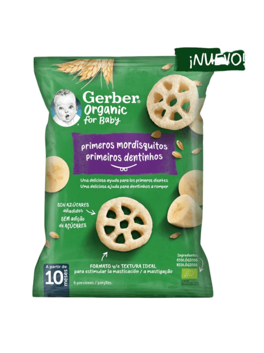 Gerber organic snack primeros mordisquitos