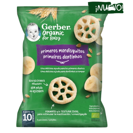 Gerber organic snack primeros mordisquitos