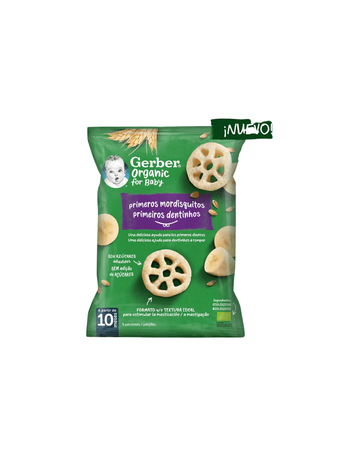 Gerber organic snack primeros mordisquitos