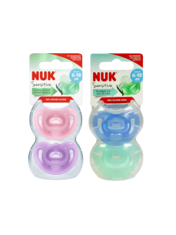 Nuk chupete silicona sensitive 6 - 18 meses 2 unidades
