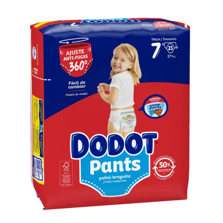 Dodot Pants pañal infantil Talla 7 +17 kg 23 unidades